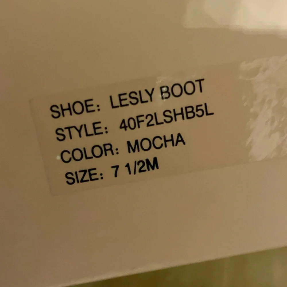 Michael Kors Lesly Brown Mocha Camel Heeled Boots with Chunky Heel 7 1/2 — NIB! - Picture 5 of 5